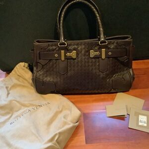 Bottega Veneta Intrecciato Leather Satchel Tote